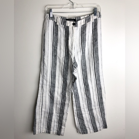 REFORMATION Tahiti Striped Linen Crop Pants - Picture 3 of 9